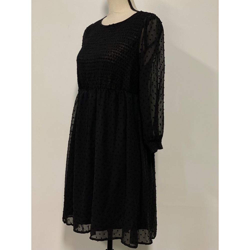 NWT LC Lauren Conrad Swiss Dot Fit & Flare Dress Black Size XS - Picture 6 of 6
